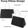 imageDGAZ Purse Pillow Shaper InsertLuxury Handbag Tote Shapers Memory Foam Fits Birkin 25303540 Bag White BK25 RetourneBlack