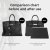 imageDGAZ Purse Pillow Shaper InsertLuxury Handbag Tote Shapers Memory Foam Fits Birkin 25303540 Bag White BK25 RetourneBlack