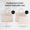 imageDGAZ Purse Pillow Shaper InsertLuxury Handbag Tote Shapers Memory Foam Fits Birkin 25303540 Bag White BK25 RetourneCraie