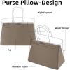 imageDGAZ Purse Pillow Shaper InsertLuxury Handbag Tote Shapers Memory Foam Fits Birkin 25303540 Bag White BK25 RetourneEtoupe Grey