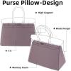 imageDGAZ Purse Pillow Shaper InsertLuxury Handbag Tote Shapers Memory Foam Fits Birkin 25303540 Bag White BK25 RetourneKonjac purple