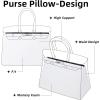 imageDGAZ Purse Pillow Shaper InsertLuxury Handbag Tote Shapers Memory Foam Fits Birkin 25303540 Bag White BK25 RetourneWhite
