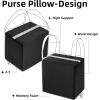 imageDGAZ Purse Pillow Shaper InsertLuxury Handbag Tote Shapers Memory Foam Fits picotin1822Bags Konjac purplePC18Black