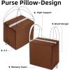 imageDGAZ Purse Pillow Shaper InsertLuxury Handbag Tote Shapers Memory Foam Fits picotin1822Bags Konjac purplePC18Gold