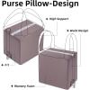 imageDGAZ Purse Pillow Shaper InsertLuxury Handbag Tote Shapers Memory Foam Fits picotin1822Bags Konjac purplePC18Konjac purple