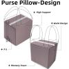 imageDGAZ Purse Pillow Shaper InsertLuxury Handbag Tote Shapers Memory Foam Fits picotin1822Bags Konjac purplePC18Konjac purple