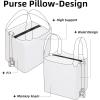 imageDGAZ Purse Pillow Shaper InsertLuxury Handbag Tote Shapers Memory Foam Fits picotin1822Bags Konjac purplePC18White