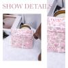 imageDGAZ Sanitary Napkin Storage Bag Period Bag for Teen Aged Girls Portable Period Bag for Panty LinersMenstrual CupSmall TamponsMini Makeup Bag for PursePeach Blossoms