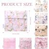 imageDGAZ Sanitary Napkin Storage Bag Period Bag for Teen Aged Girls Portable Period Bag for Panty LinersMenstrual CupSmall TamponsMini Makeup Bag for PurseFrench Tulips