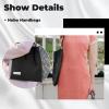 imageDGAZ Silk Designer Bags for Women Luxury Tote Bag with Zipper Large Shoulder Hobo BagsBlack