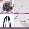 imageDGAZ Silk Designer Bags for Women Luxury Tote Bag with Zipper Large Shoulder Hobo BagsLavender