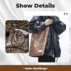 imageDGAZ Silk Designer Bags for Women Luxury Tote Bag with Zipper Large Shoulder Hobo BagsLeopard 2