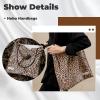 imageDGAZ Silk Designer Bags for Women Luxury Tote Bag with Zipper Large Shoulder Hobo BagsLeopard 2