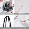 imageDGAZ Silk Designer Bags for Women Luxury Tote Bag with Zipper Large Shoulder Hobo BagsPeral Grey