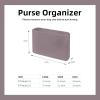 imageDGAZ Silk Purse Organizer Insert Fits Roulis 1823 BagSilky Smooth Bag OrganizerLuxury Handbag ampamp Tote ShaperBlackRoulis18Konjac Purple