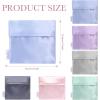 imageDGAZ Silk Sanitary Napkin Storage Bag Period Bag for Teen Aged Girls Portable Period Bag for Panty LinersMenstrual CupSmall TamponsMini Makeup Bag for PursePeral GreyCeleste