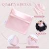 imageDGAZ Silk Sanitary Napkin Storage Bag Period Bag for Teen Aged Girls Portable Period Bag for Panty LinersMenstrual CupSmall TamponsMini Makeup Bag for PursePeral GreyPink