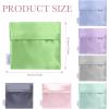 imageDGAZ Silk Sanitary Napkin Storage Bag Period Bag for Teen Aged Girls Portable Period Bag for Panty LinersMenstrual CupSmall TamponsMini Makeup Bag for PursePeral GreyVert Criquet