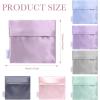 imageDGAZ Silk Sanitary Napkin Storage Bag Period Bag for Teen Aged Girls Portable Period Bag for Panty LinersMenstrual CupSmall TamponsMini Makeup Bag for PursePeral GreyLavender