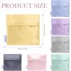 imageDGAZ Silk Sanitary Napkin Storage Bag Period Bag for Teen Aged Girls Portable Period Bag for Panty LinersMenstrual CupSmall TamponsMini Makeup Bag for PursePeral GreyMimosa