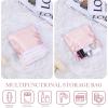 imageDGAZ Silk Sanitary Napkin Storage Bag Period Bag for Teen Aged Girls Portable Period Bag for Panty LinersMenstrual CupSmall TamponsMini Makeup Bag for PursePeral GreyPink