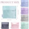 imageDGAZ Silk Sanitary Napkin Storage Bag Period Bag for Teen Aged Girls Portable Period Bag for Panty LinersMenstrual CupSmall TamponsMini Makeup Bag for PursePeral GreyVert Deau