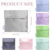 imageDGAZ Silk Sanitary Napkin Storage Bag Period Bag for Teen Aged Girls Portable Period Bag for Panty LinersMenstrual CupSmall TamponsMini Makeup Bag for PursePeral GreyPeral Grey