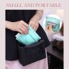 imageDGAZ Silk Sanitary Napkin Storage Bag Period Bag for Teen Aged Girls Portable Period Bag for Panty LinersMenstrual CupSmall TamponsMini Makeup Bag for PursePeral GreyBlue Zephyr