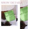 imageDGAZ Silk Sanitary Napkin Storage Bag Period Bag for Teen Aged Girls Portable Period Bag for Panty LinersMenstrual CupSmall TamponsMini Makeup Bag for PursePeral GreyVert Criquet