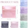 imageDGAZ Silk Sanitary Napkin Storage Bag Period Bag for Teen Aged Girls Portable Period Bag for Panty LinersMenstrual CupSmall TamponsMini Makeup Bag for PursePeral GreyBubblegum