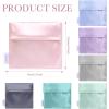 imageDGAZ Silk Sanitary Napkin Storage Bag Period Bag for Teen Aged Girls Portable Period Bag for Panty LinersMenstrual CupSmall TamponsMini Makeup Bag for PursePeral GreyPink