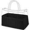 imageDGAZ Silky Purse Organizer Insert Luxury Handbag ampamp Tote Organizer Simplicity bag organizer Fits Garden Party 3036BagsKonjac PurpleGP30Black