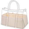 imageDGAZ Silky Purse Organizer Insert Luxury Handbag ampamp Tote Organizer Simplicity bag organizer Fits Garden Party 3036BagsKonjac PurpleGP30Craie