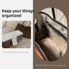 imageDGAZ Silky Purse Organizer Insert Luxury Handbag ampamp Tote Organizer Simplicity bag organizer Fits Garden Party 3036BagsKonjac PurpleGP30Etoupe grey