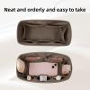 imageDGAZ Silky Purse Organizer Insert Luxury Handbag ampamp Tote Organizer Simplicity bag organizer Fits Garden Party 3036BagsKonjac PurpleGP30Etoupe grey