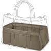 imageDGAZ Silky Purse Organizer Insert Luxury Handbag ampamp Tote Organizer Simplicity bag organizer Fits Garden Party 3036BagsKonjac PurpleGP30Gris Tourterelle