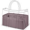 imageDGAZ Silky Purse Organizer Insert Luxury Handbag ampamp Tote Organizer Simplicity bag organizer Fits Garden Party 3036BagsKonjac PurpleGP30Konjac Purple