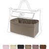 imageDGAZ Silky Purse Organizer Insert Luxury Handbag ampamp Tote Organizer Simplicity bag organizer Fits Hermes 242435 BagsBlack35Etoupe grey