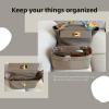 imageDGAZ Silky Purse Organizer Insert Luxury Handbag ampamp Tote Organizer Simplicity bag organizer Fits Hermes 242435 BagsBlack35Etoupe grey