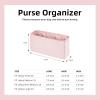 imageDGAZ Silky Purse Organizer Insert for Chanel Leboy Bags Luxury Handbag ampamp Tote Organizer Simplicity bag organizer FuchsiaMedium 25Pink