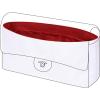 imageDGAZ Lightweight Purse Organizer Insert for Chanel CF BagSilk and Dupontpaper handbag inner for Luxury BagsRouge CassqueCF medium 25Rouge Cassque