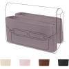 imageDGAZ Silk Purse Organizer Insert Fits Roulis 1823 BagSilky Smooth Bag OrganizerLuxury Handbag ampamp Tote ShaperBlackRoulis18Konjac Purple