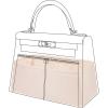 imageDGAZ Silk Purse Organizer Insert For Hermes Lakis 28323540 bagSilky Smooth Bag OrganizerLuxury Handbag ampamp Tote ShaperGris tourterelle28Craie