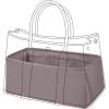 imageDGAZ Silky Purse Organizer Insert Luxury Handbag ampamp Tote Organizer Simplicity bag organizer Fits Garden Party 3036BagsKonjac PurpleGP30Konjac Purple