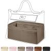 imageDGAZ Silky Purse Organizer Insert Luxury Handbag ampamp Tote Organizer Simplicity bag organizer Fits Hermes 242435 BagsBlack35Etoupe grey