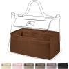 imageDGAZ Silky Purse Organizer Insert Luxury Handbag ampamp Tote Organizer Simplicity bag organizer Fits Hermes 242435 BagsBlack35Gold