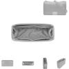 imageDGAZ Silky Purse Organizer Insert for Chanel Leboy Bags Luxury Handbag ampamp Tote Organizer Simplicity bag organizer FuchsiaMedium 25Pearl Gray