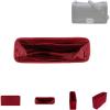imageDGAZ Silky Purse Organizer Insert for Chanel Leboy Bags Luxury Handbag ampamp Tote Organizer Simplicity bag organizer FuchsiaMedium 25Wine Red