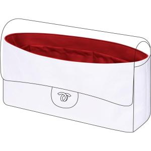 imageDGAZ Lightweight Purse Organizer Insert for Chanel CF BagSilk and Dupontpaper handbag inner for Luxury BagsRouge CassqueCF medium 25Rouge Cassque