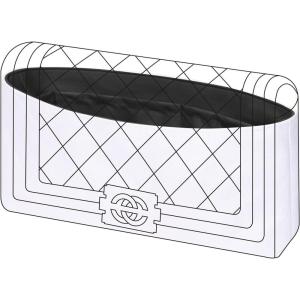 imageDGAZ Lightweight Purse Organizer Insert for Chanel Leboy BagSilk and Dupontpaper handbag inner for Luxury BagsBlackleboy new medium 28